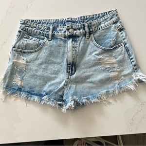 New light blue Jean shorts by SHEIN.